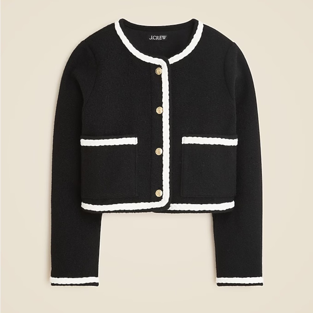 JCREW Cropped bouclé yarn lady jacket